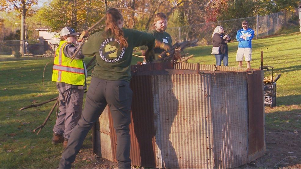Green Bay Conservation Corps, students turn invasive buckthorn into biochar at school — Fox 11 Green Bay Local